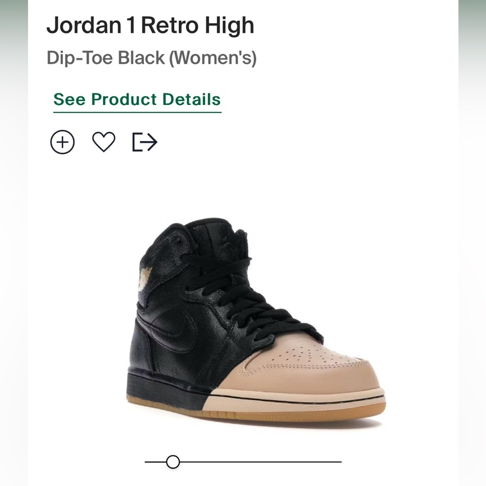 Nike Jordan 1 retro Dip-toe (very unique and rare women’s shoe!) size 7.5 woman